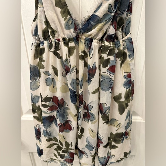 Abercrombie & Fitch Floral Patterned Tank Twist Shoulder L Y2K - Picture 5 of 7
